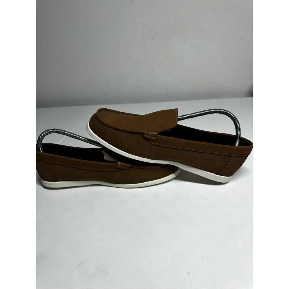 Cat & Jack Women’s Alden Faux Suede Slip-On Loafers Cognac Size 6